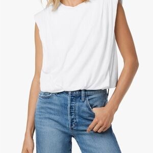 Joes jeans Arden slub sleeveless tee in white